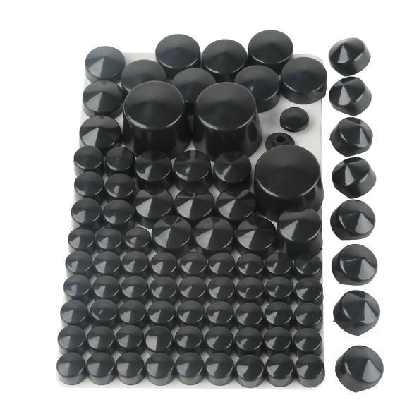87x Black Bolt Toppers Caps Cover Set Fit For Harley Softail Twin Cam 1984-2006