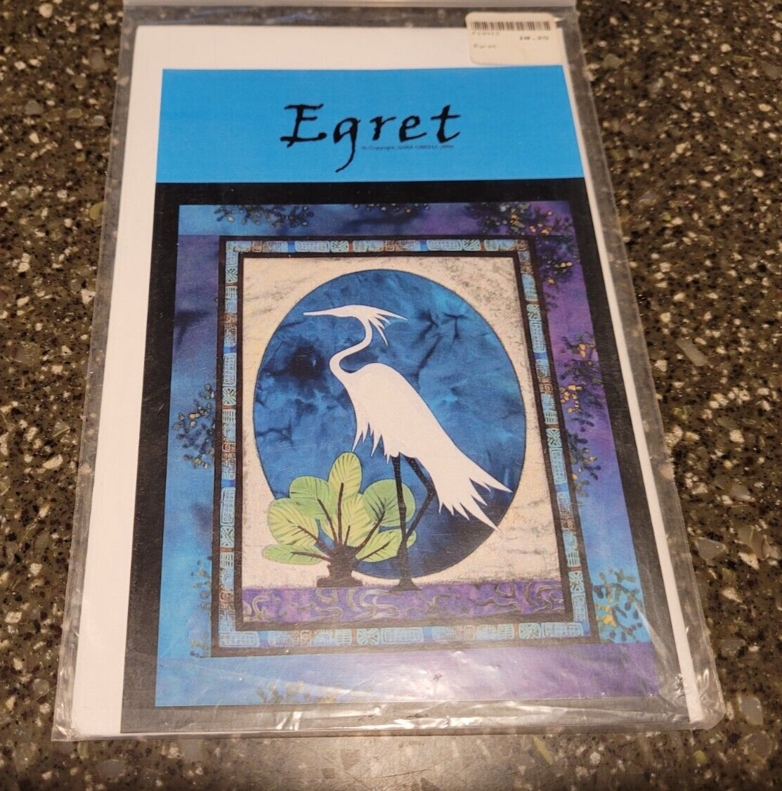 Egret Wallhanging Quilt Pattern 18" x 22" Sara Cibelli