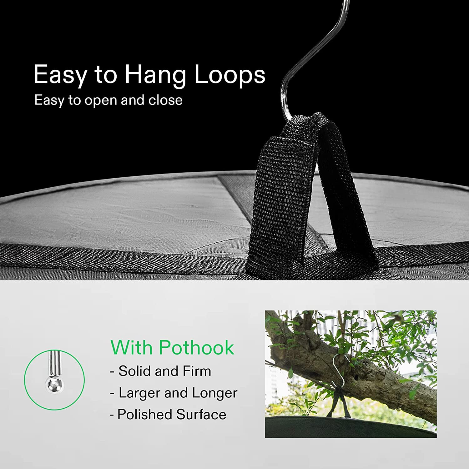 2ft 4-Layer Hanging Herb Mesh Rack Foldable Drying Net with Zippers