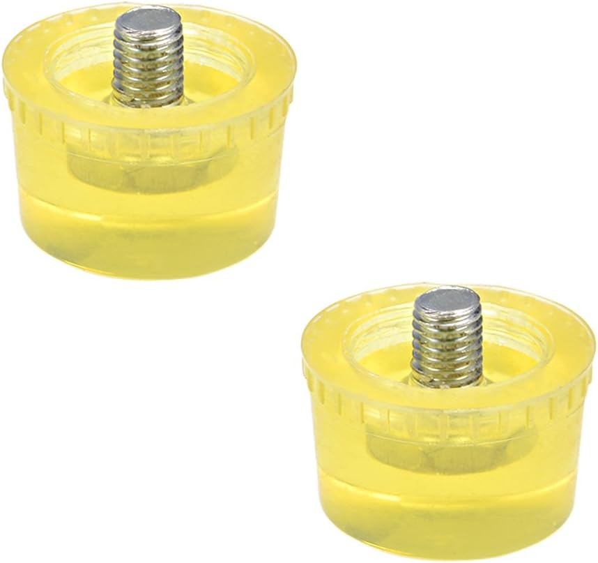 uxcell 2PCS 40mm Diameter Mallet Hammer Replacement Striking 40mm, Yellow