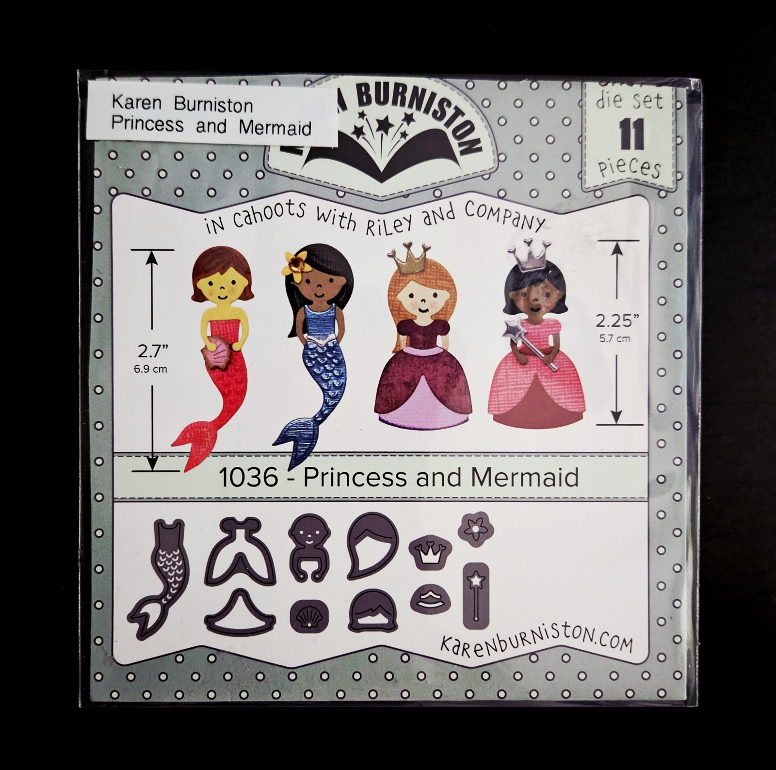PRINCESS & MERMAID Karen Burniston Cutting Dies Fairytale Ocean Royalty um46