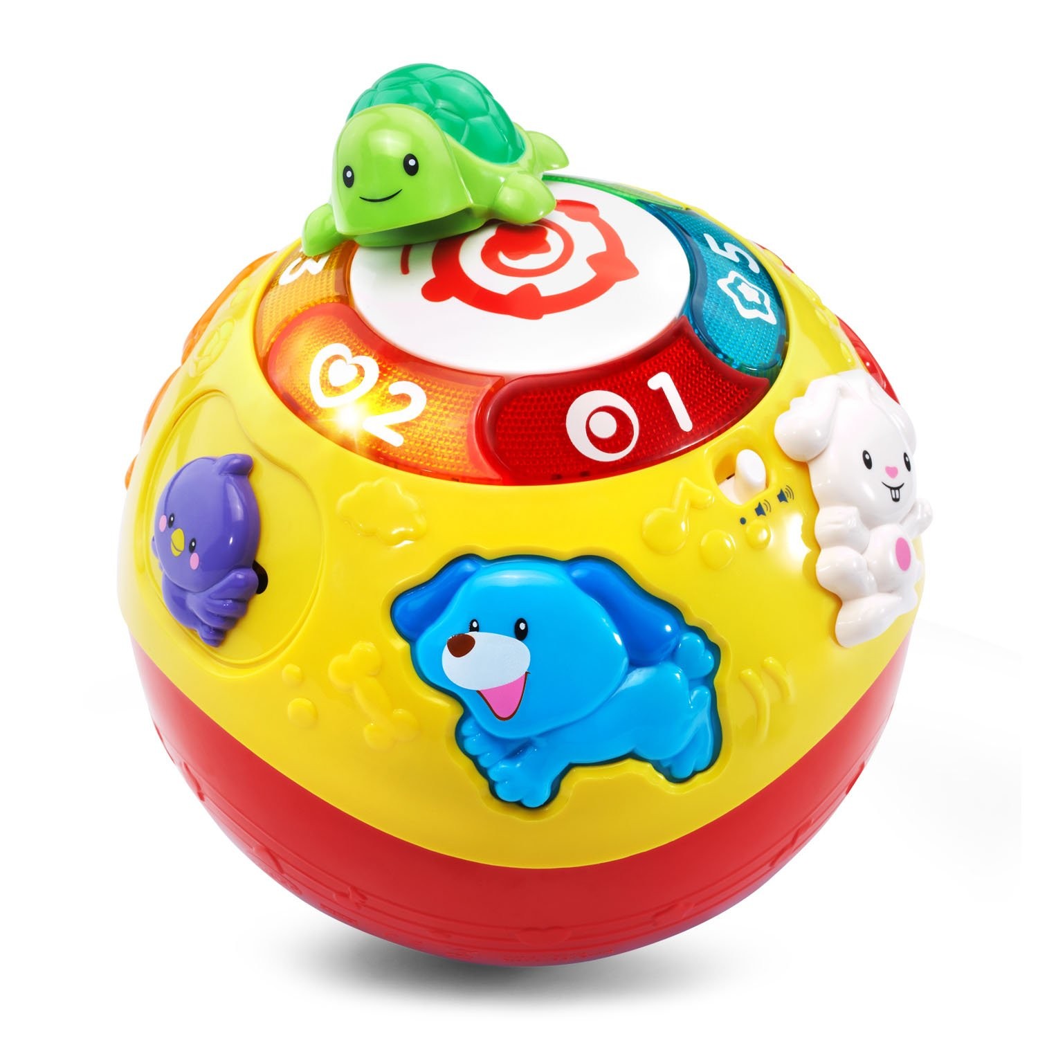 VTech Wiggle & Crawl Ball, Multicolor - Interactive Baby Toy, 6+ Months
