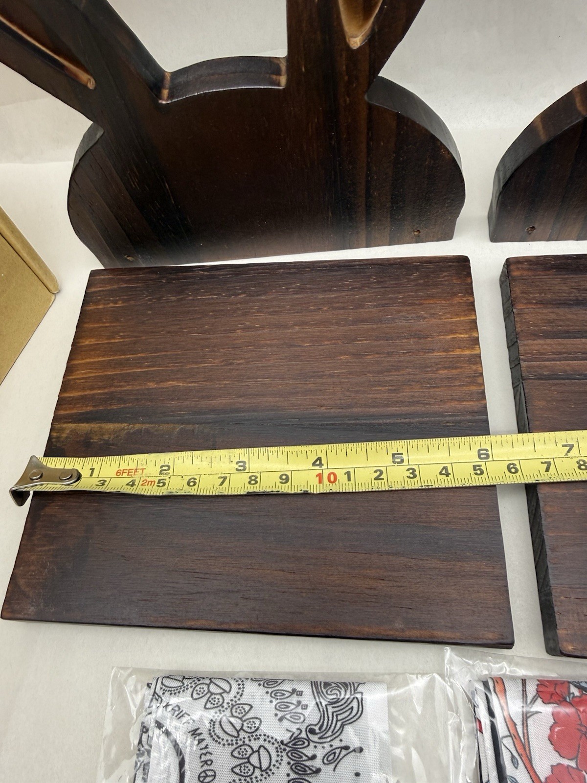 2 PCS Floating Shelves For Wall Easter Rabbit Design Brown Unused, *READ..