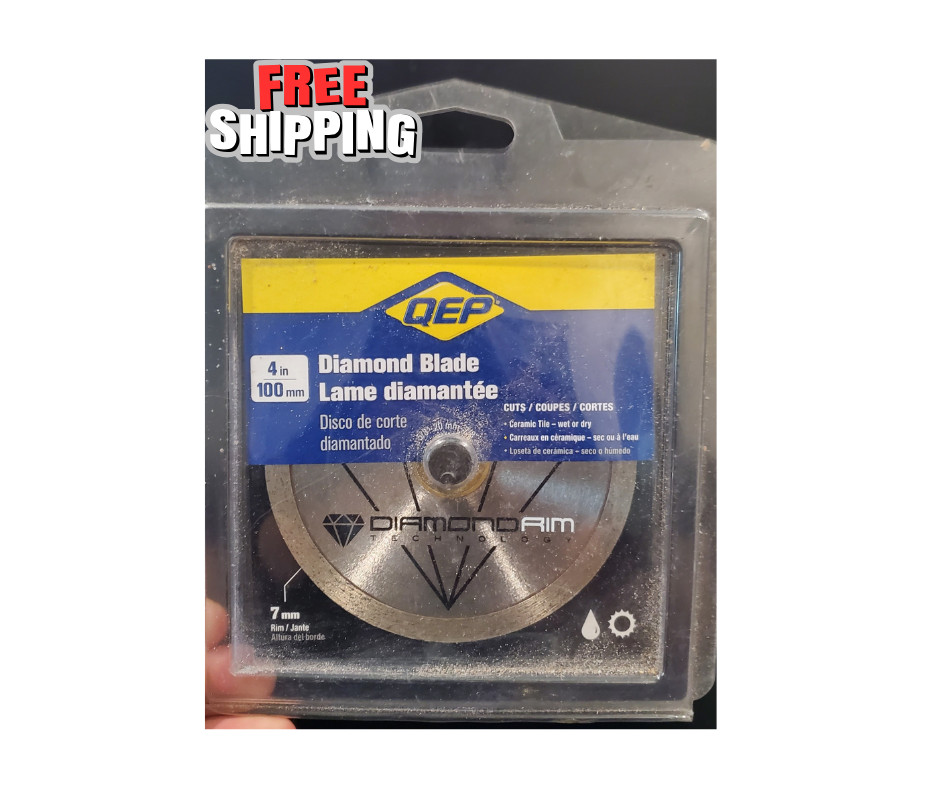 New QEP Wet / Dry Diamond Blade 4"/100mm for Ceramic Tile arbor 5/8"/20mm/7/8"