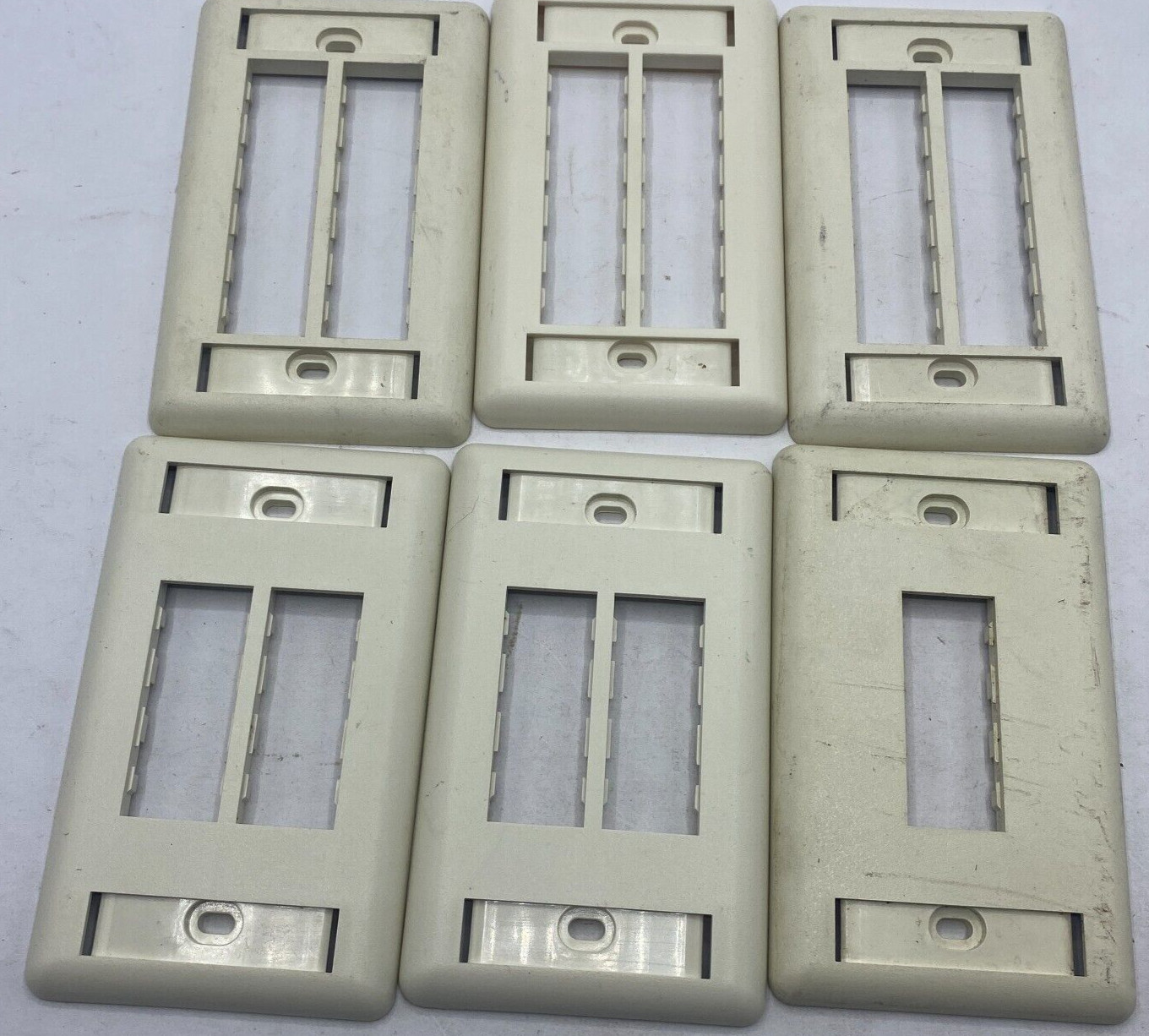 ORTRONICS , TracJack Faceplate, Fog White, 2 Port Screw, Kit LOT OF 6 🔔