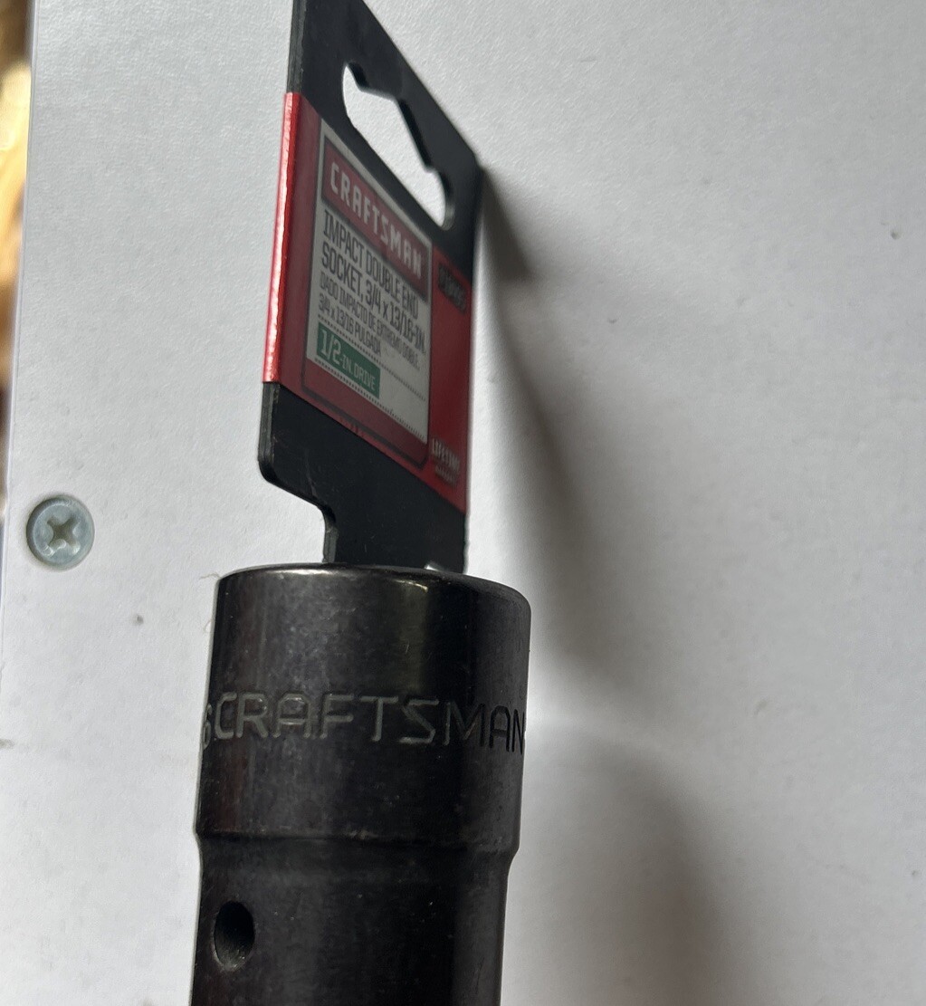 CRAFTSMAN AIR TOOLS 1/2" DRIVE 3/4 X 13/16 DOUBLE END IMPACT FLIP SOCKET