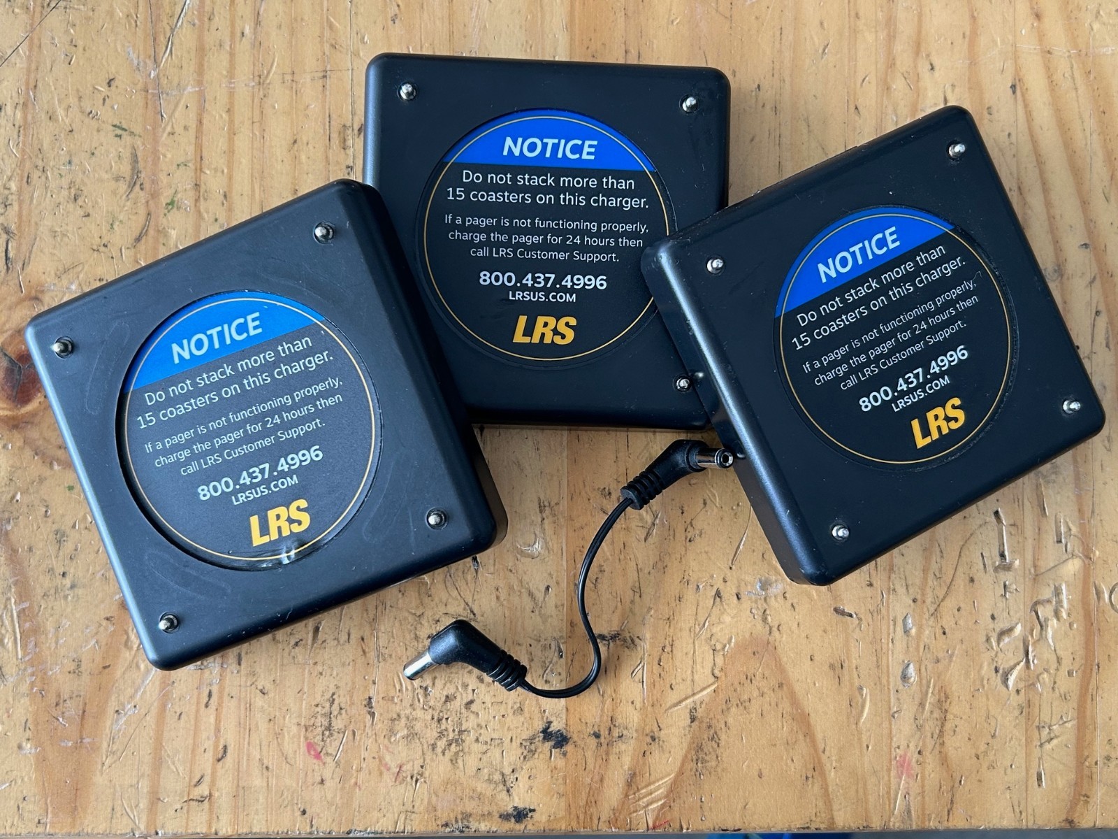 LRS pager dock-charger base COASTER CALL LRS USED LOT-sale-of-3pcs