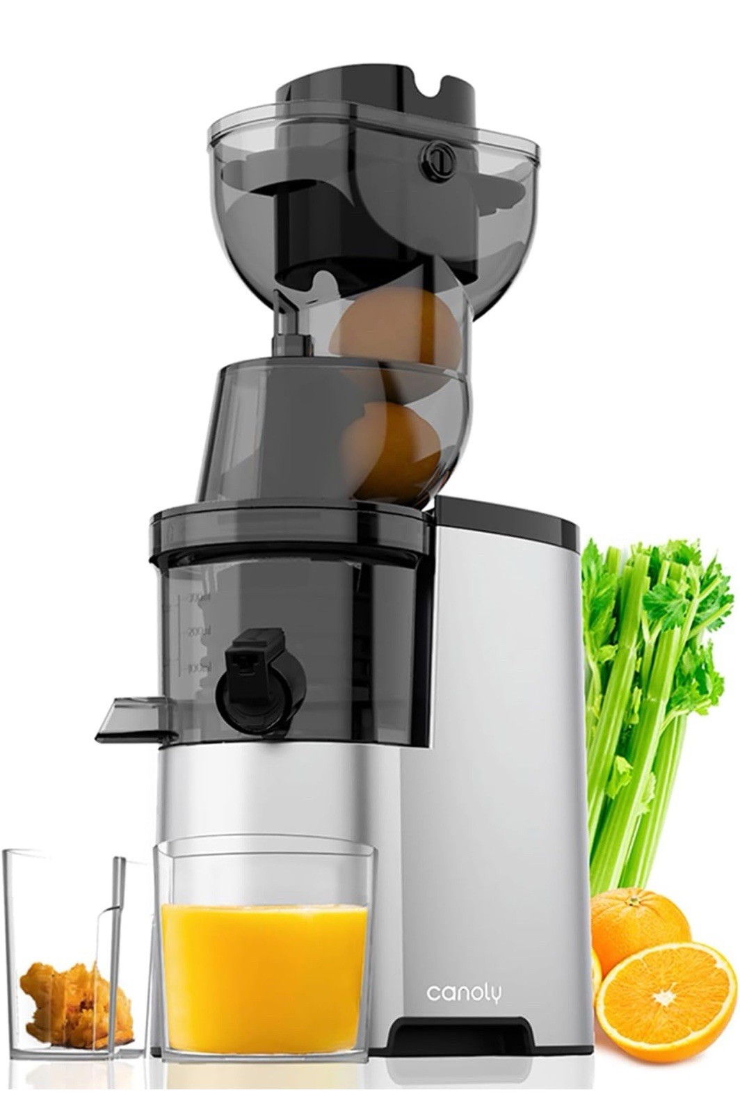Canoly - Masticating Juicer Machines, 3.5-inch Powerful Slow Cold Press Juicer