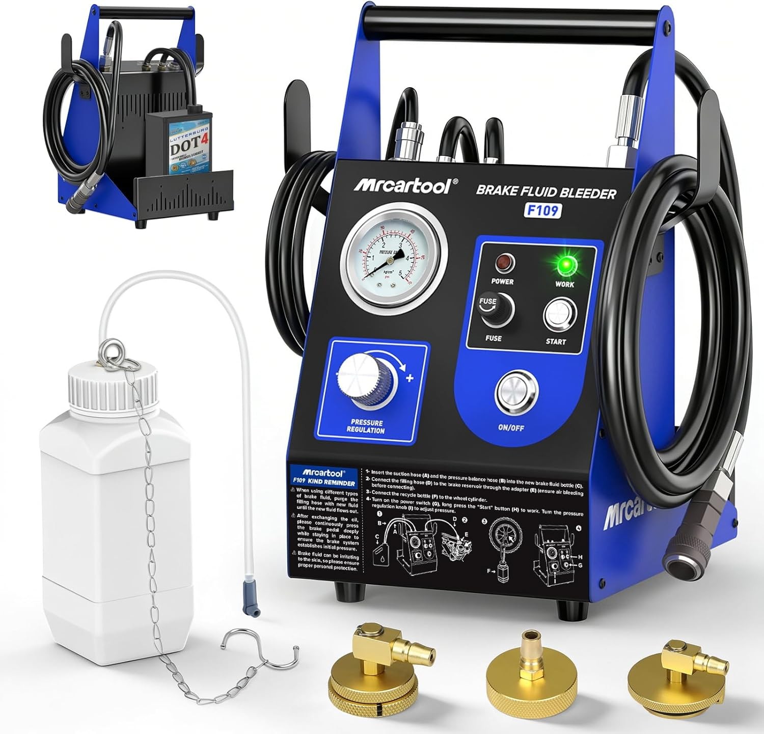 Electric Brake Bleeder Kit 110V Automotive Brake Fluid Oil Exchanger Machine