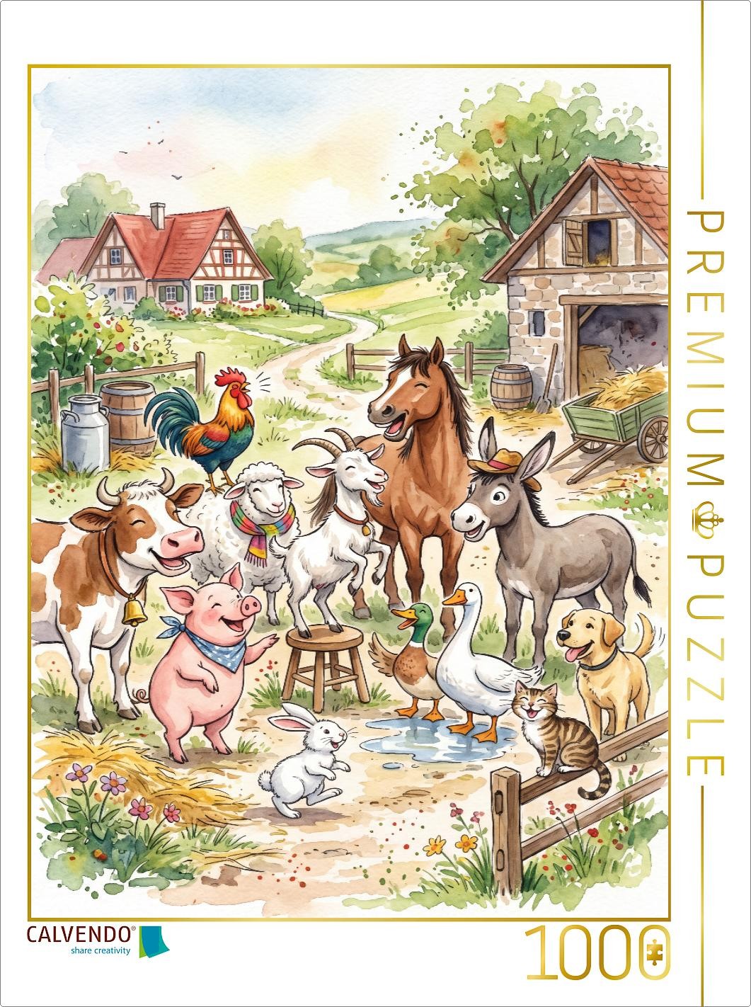 CALVENDO Puzzle Bauernhofspaß das ganze Jahr | 1000 Teile Lege-Größe 64x48cm Fot
