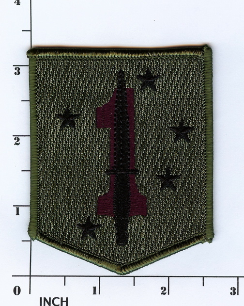 USMC 1st MSOB subdued OD ! Marines PATCH 1st Marine Special Operations Battalion