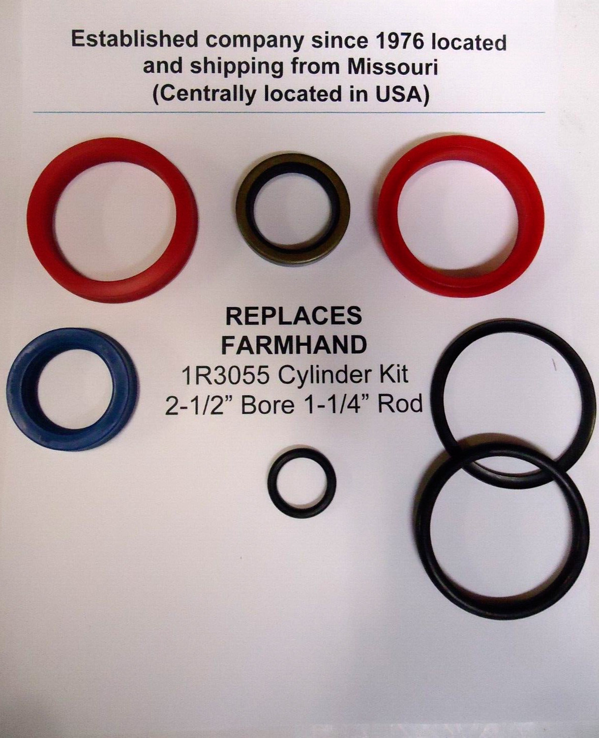 1R3055 Seal Kit for Farmhand Loader 2-1/2" Bore - 1-1/4" Rod "Aftermarket"