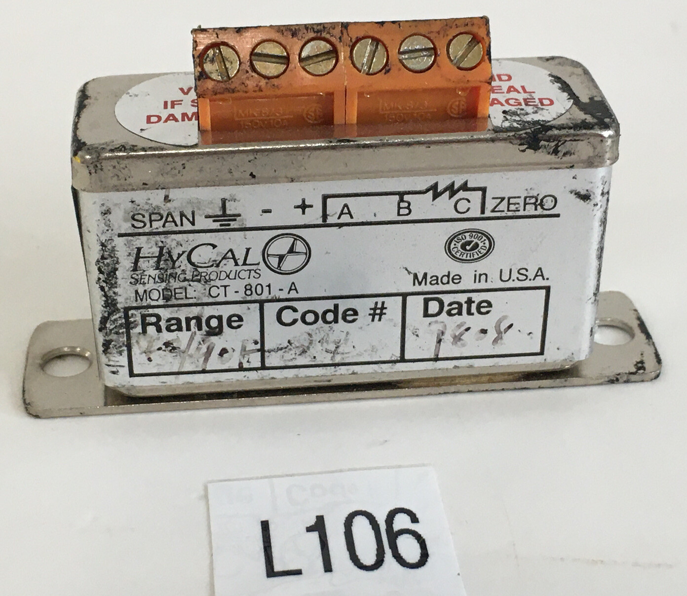 *Pre Owned* HyCal Sensing Products CT-801-A Transmitter  + *Warranty*