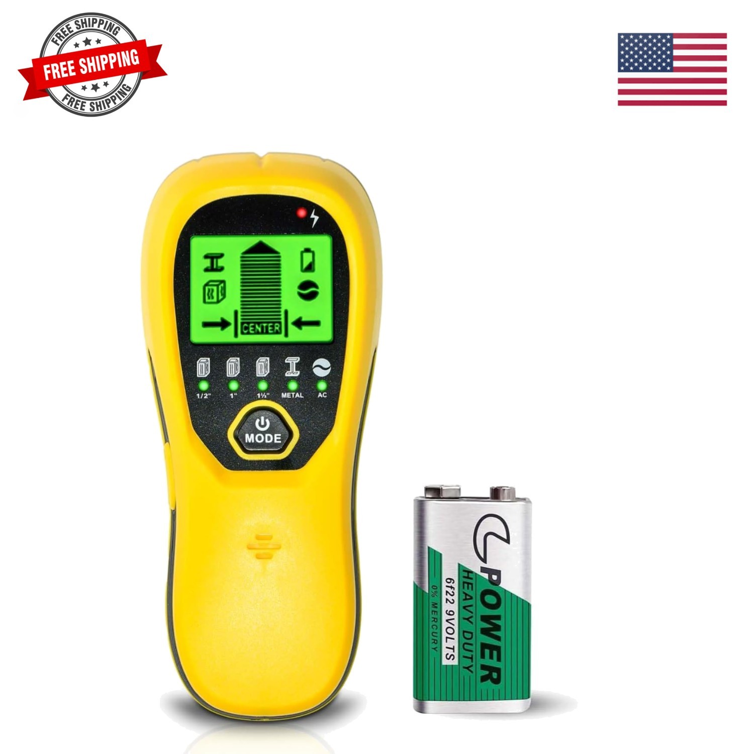 Multi-Surface Stud Detector | 5-in-1 Wall Scanner with HD LCD & Precision Sen...