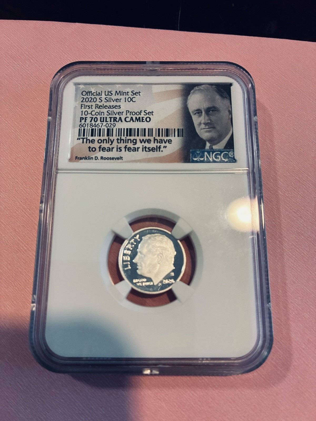 2020-S 10c .999 SILVER NGC PF70UCAM ROOSEVELT DIME PROOF ULTRA CAMEO PR 70 FR