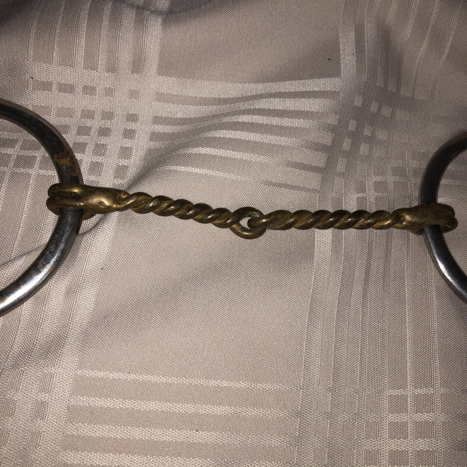 6” Twisted Brass Snaffle Loose Ring 3.5”