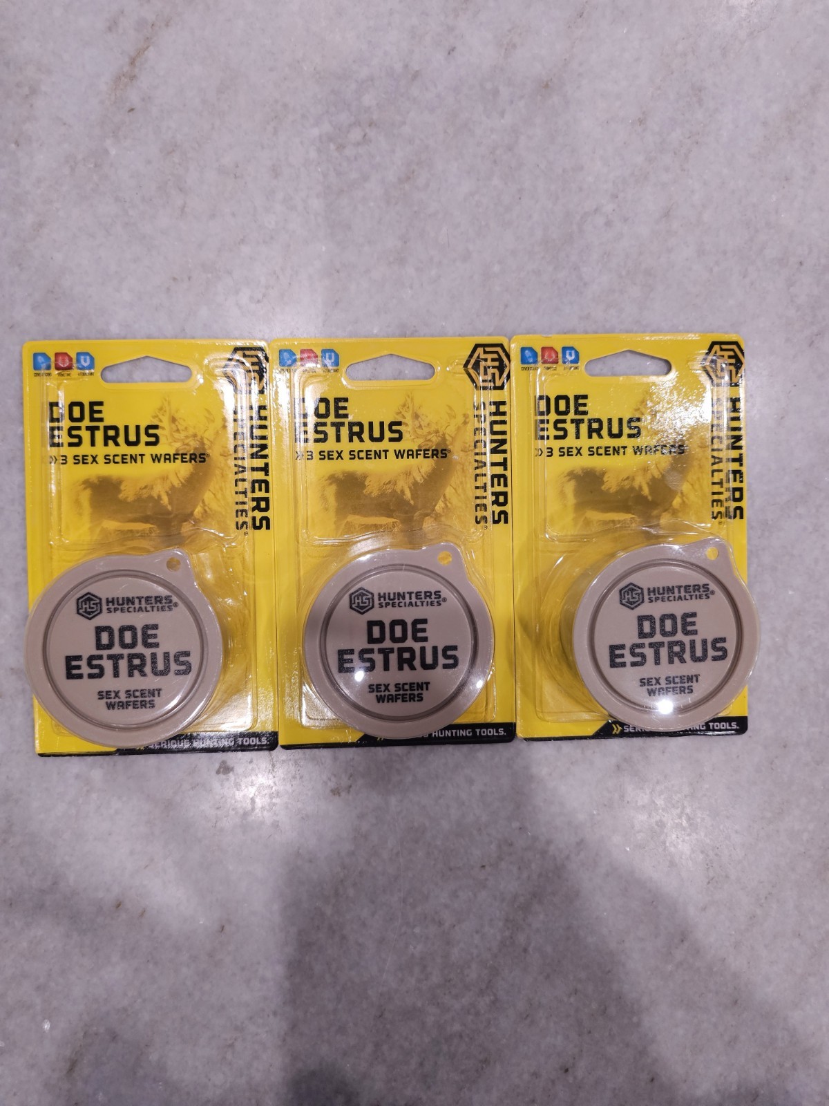 Hunters Specialties Scent Wafers, Doe Estrus scent, 3 wafers per pack LOT OF 3