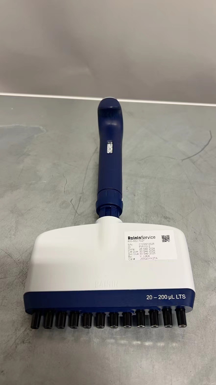 Rainin Pipet-Lite L-200 XLS 20-200uL LTS 12 Channel Pipette with WARRANTY