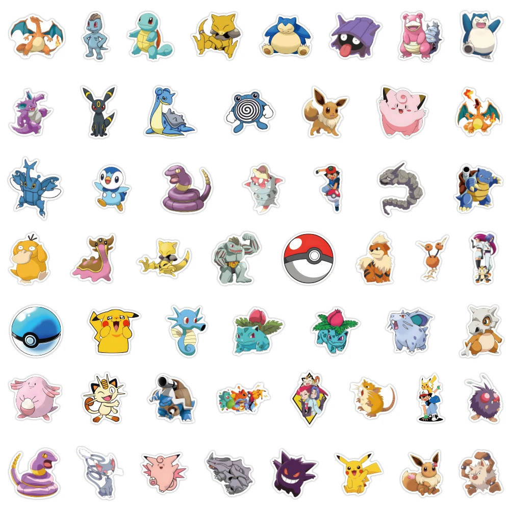 100 Pc Pokemon Stickers Classic Original Decals Charizard 151 Random Assortment