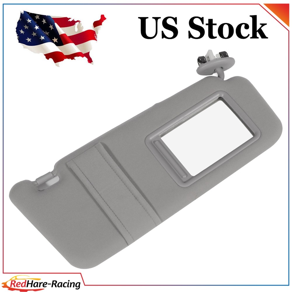GRAY Sun Visor RIGHT Passenger for Toyota Camry 2007-2011 With Vanity Light