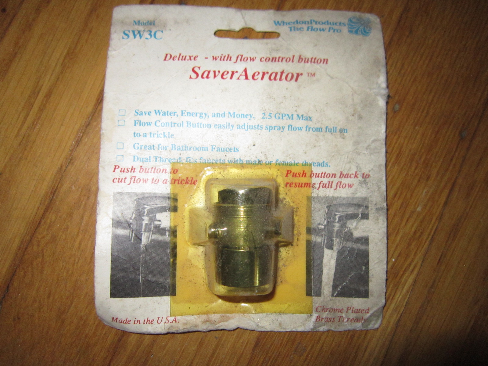 WHEDON SW3C SAVER AERATOR WITH FLOW CONTROL BUTTON