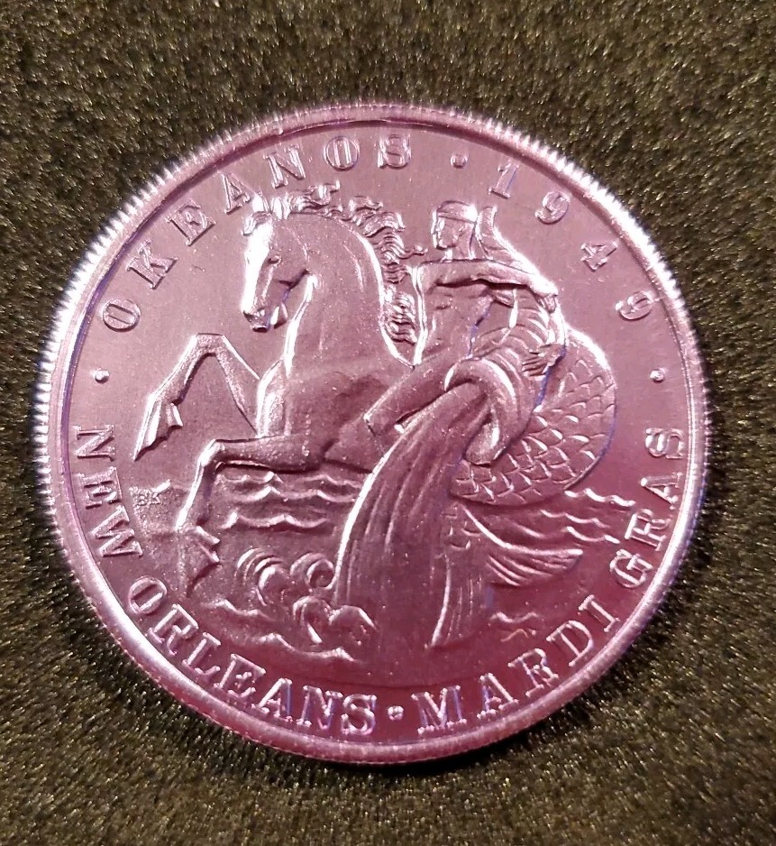 NEW ORLEANS MARDI GRAS COIN KREWE OKEANAS 1971 FAMOUS OPERAS OPERETTAS DOUBLOON
