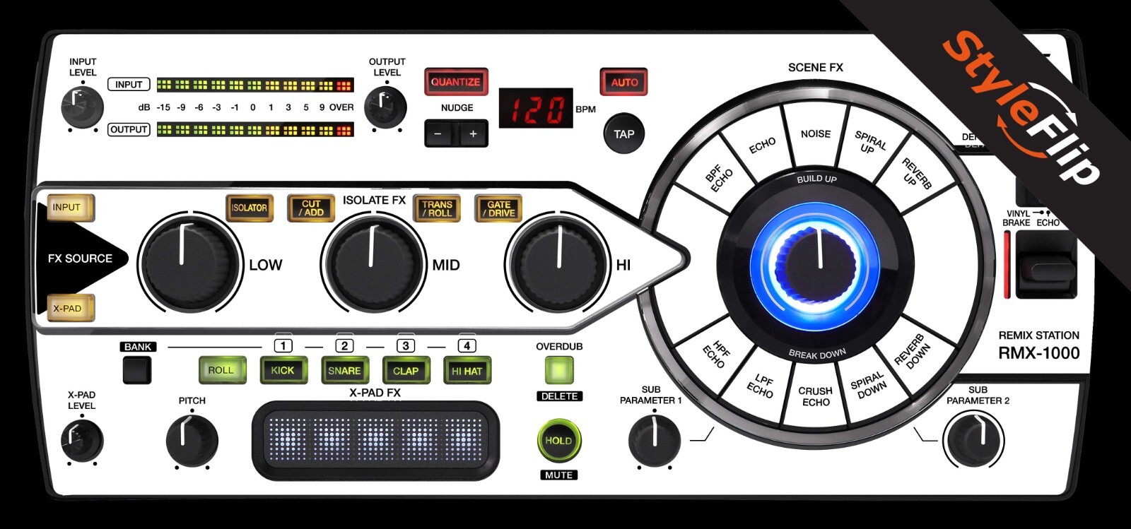Pioneer Remix Station RMX-1000 Skin | Color White | Protective Decal | StyleFlip