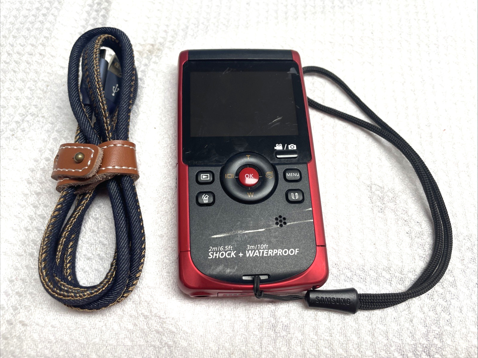 Samsung HMX-W190RN/XAA Camcorder/Camera Waterproof/WORKING