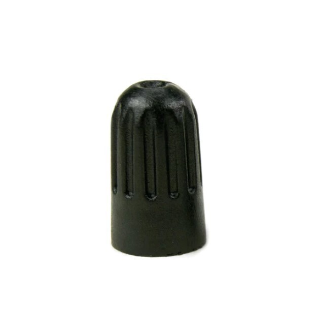 LONG BLACK PLASTIC VALVE CAP WITH SEAL (600 PIECES)