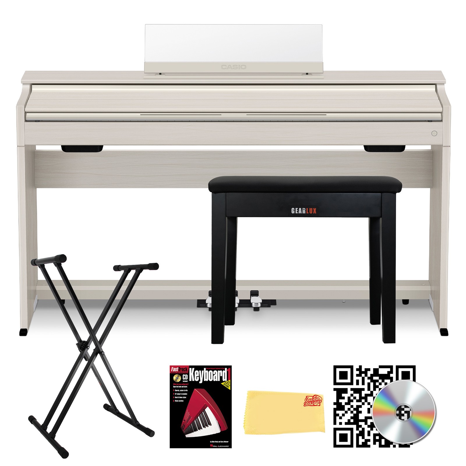 Casio AP-S200 Celviano 88-Key Digital Piano - Gray Beige w/ Adjustable Stand