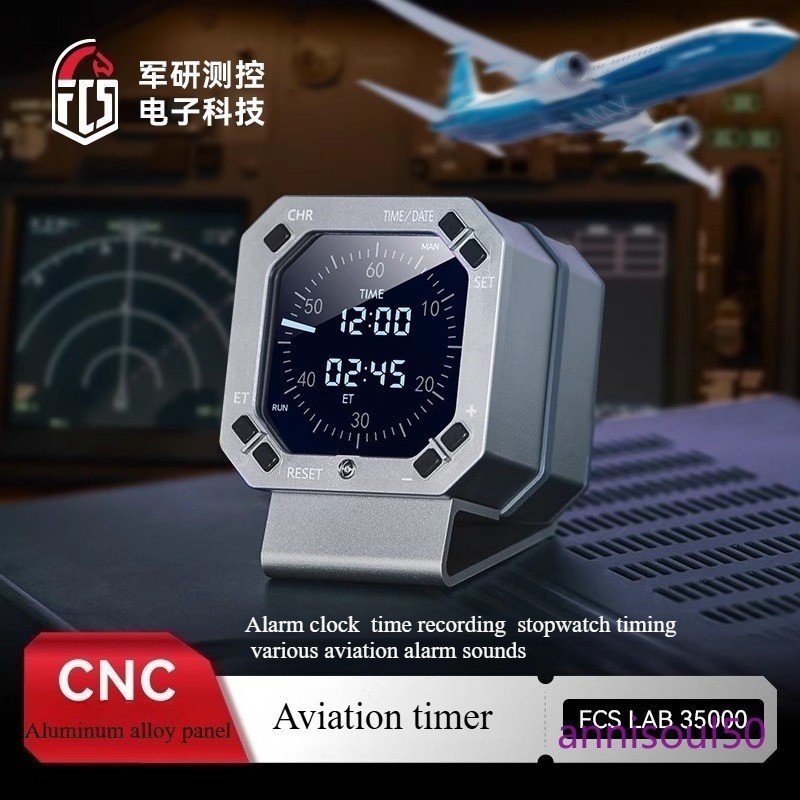 NEW FCS LAB 35000 Boeing 737 Clock Aviation Timer Metal Flight Instruments Gift