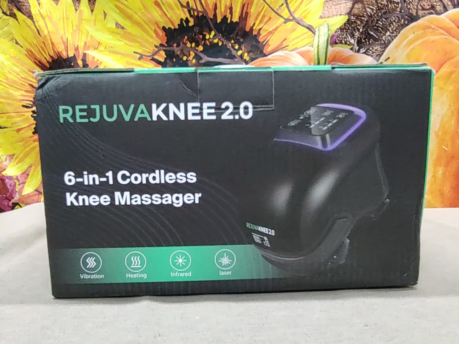 Rejuva Knee 2.0 Cordless 6-in-1 Knee Massager RejuvaKnee Heat Red Light Vibrate