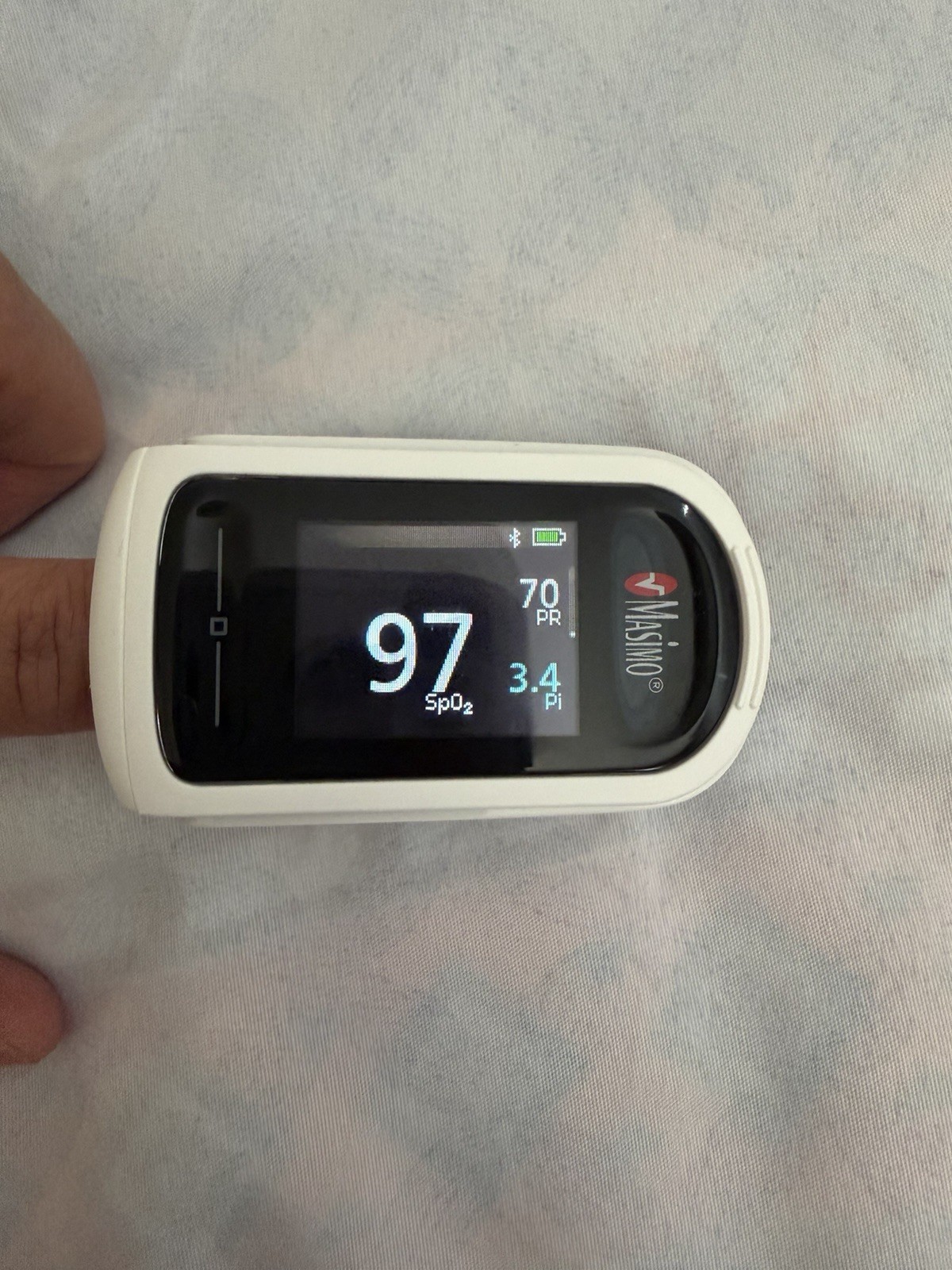 Masimo MightySat Fingertip Pulse Oximeter Bluetooth Monitor Blood Oxygen