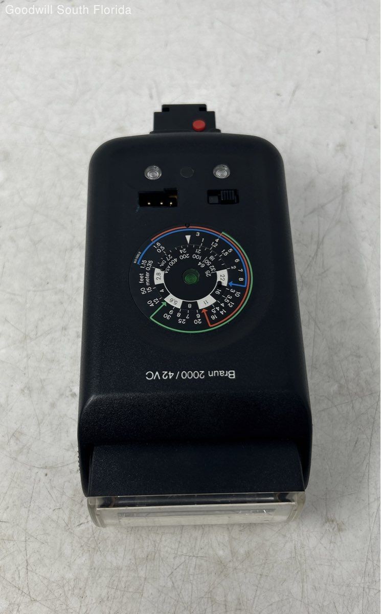 Braun 2000/42 VarioComputer Black Portable External Camera Flash Not Tested