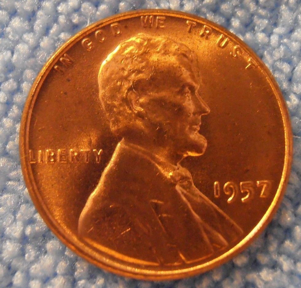1957 P Lincoln Cent - BU from a nice roll