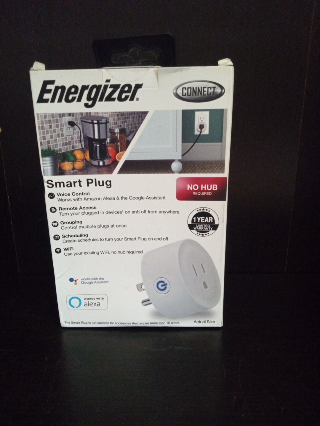 Energizer Connect Smart Plug with Voice Control Remote Access Scheduling Tr4#318