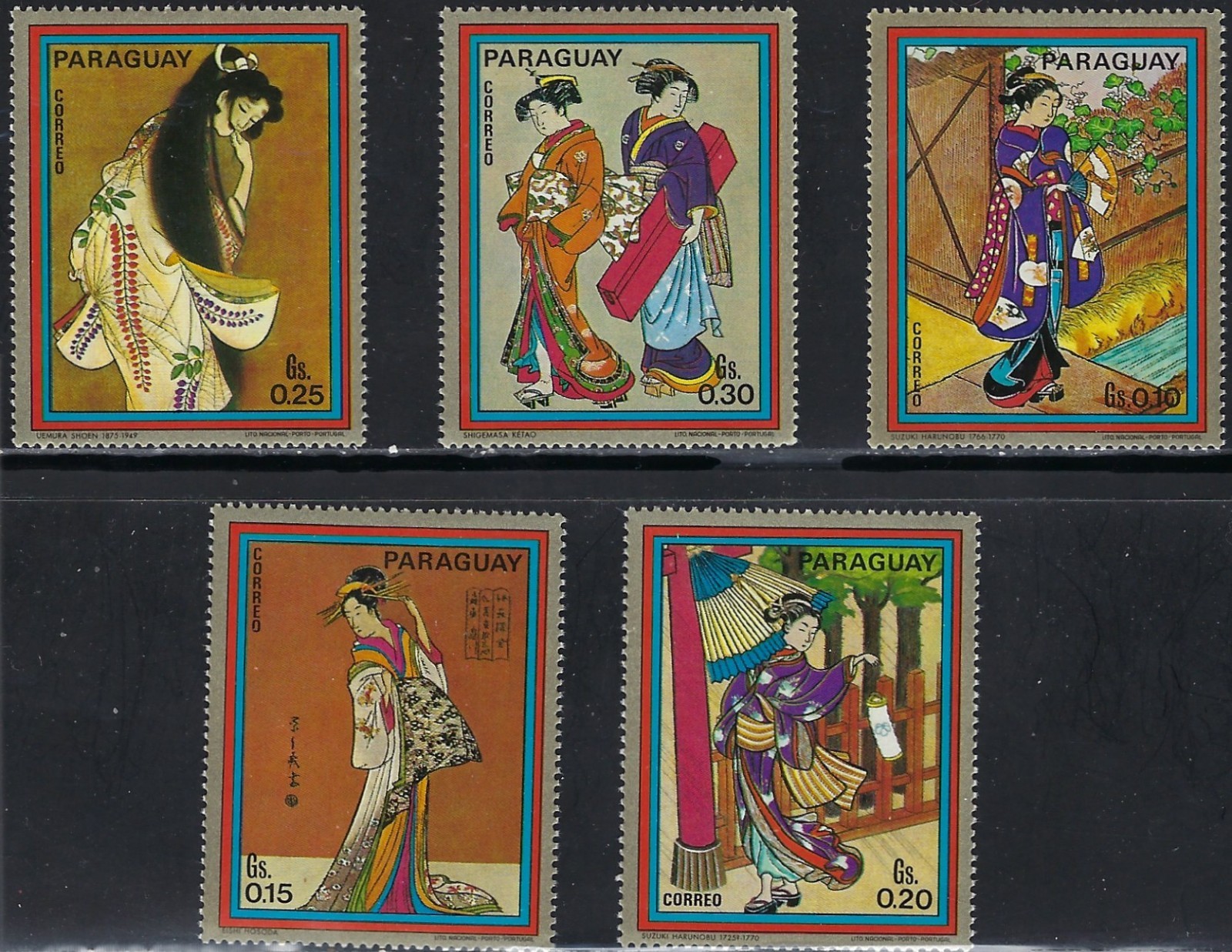 Mint Stamps from Paraguay - Asian Costumes ...........54K........H-120
