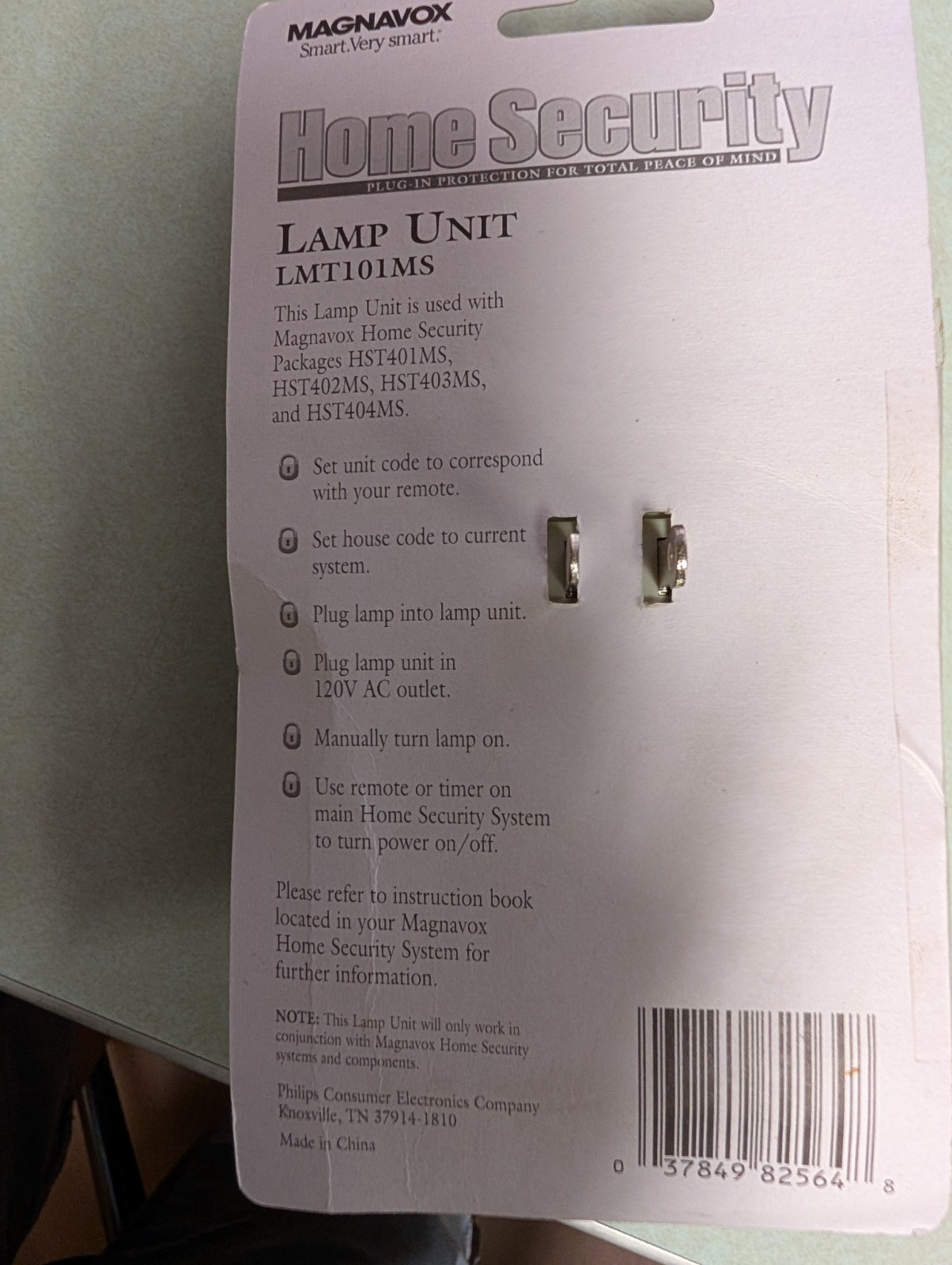 MAGNAVOX HOME SECURITY LAMP UNIT LMT101MS compatible with Magnavox security sys
