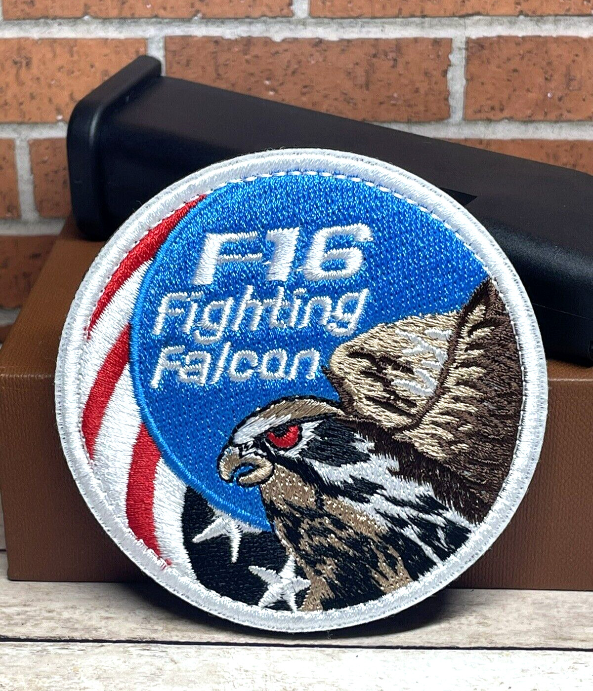 Tactical Morale Patch - F16 Fighting Falcon Patch - Hook Embroidered USA Patch