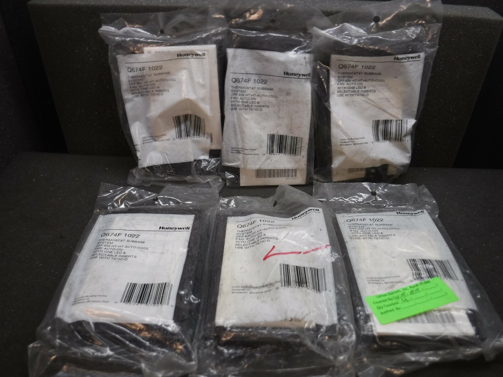 Honeywell, Q674F 1022, Heat-Off-Cool Subbase Beige Auto-On * Lot of 6 *