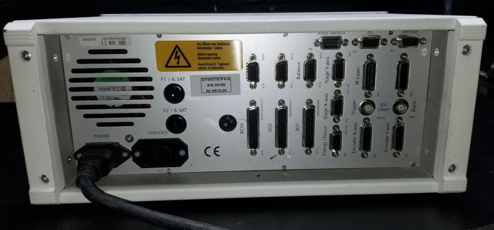 Isepos Zeiss Laser Controller SYS63TE/PA14