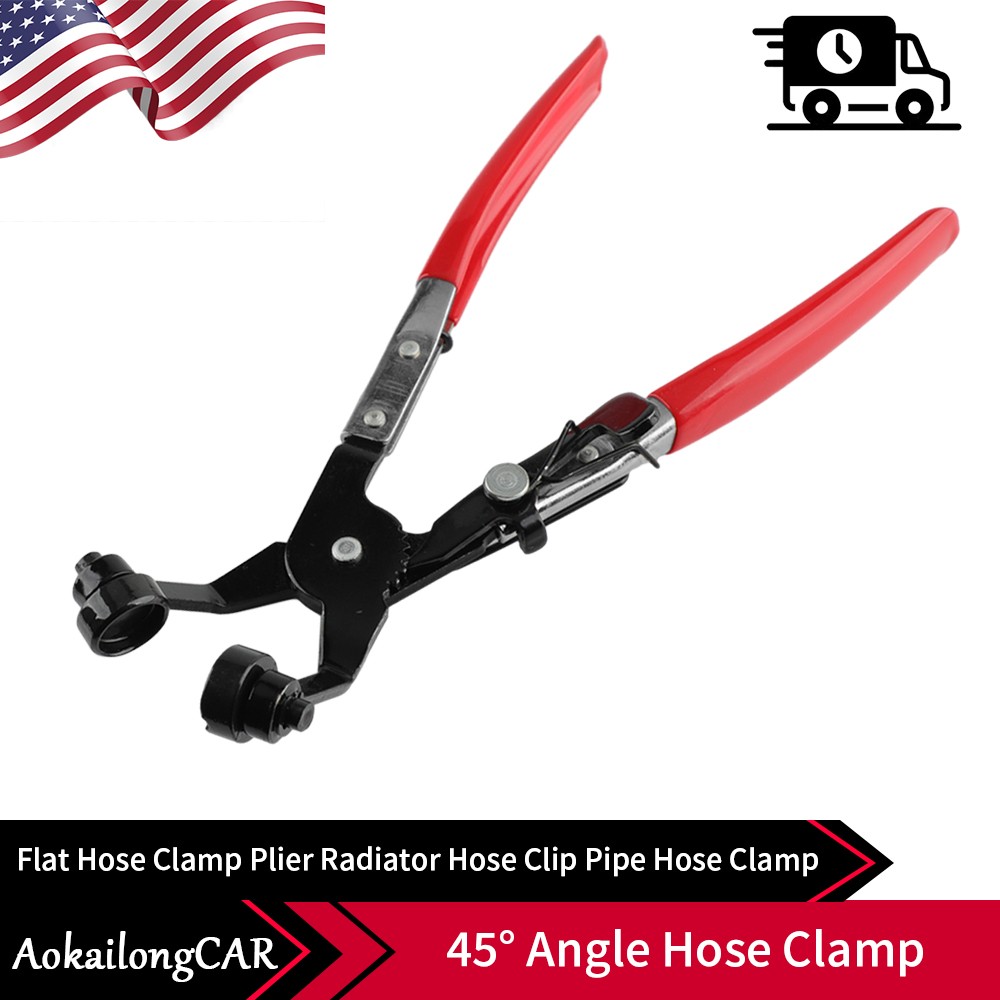 ANGLED HOSE CLAMP PLIERS 45⁰ For BOTTOM RADIATOR COOLANT PIPE CLIPS 5860 RED US