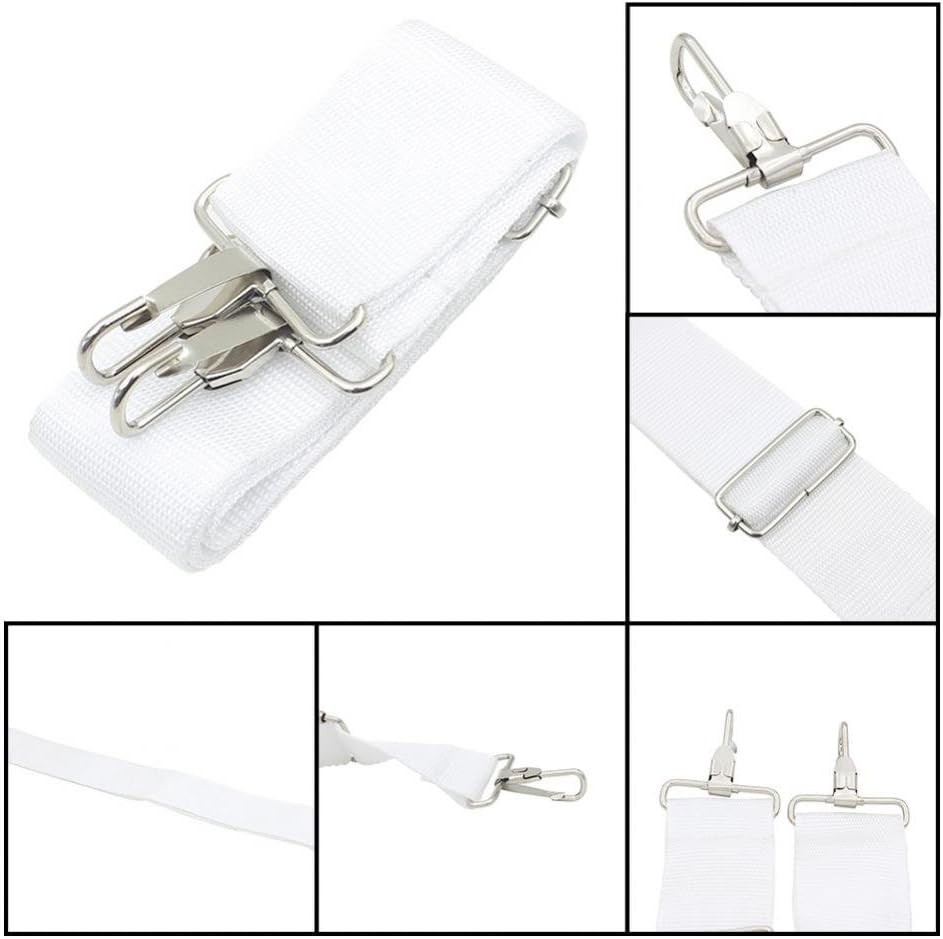 Drum Strap - Adjustable Nylon White Snare Military Drum Sling