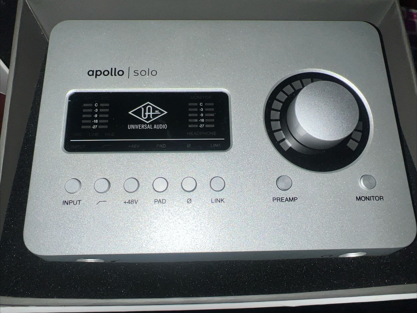 Universal Audio Apollo Solo USB Audio Interface +48V Phantom Power PAD Link