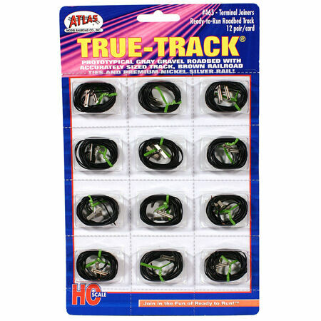 Atlas 465 HO-Scale True-Track Terminal Joiners (1pr)
