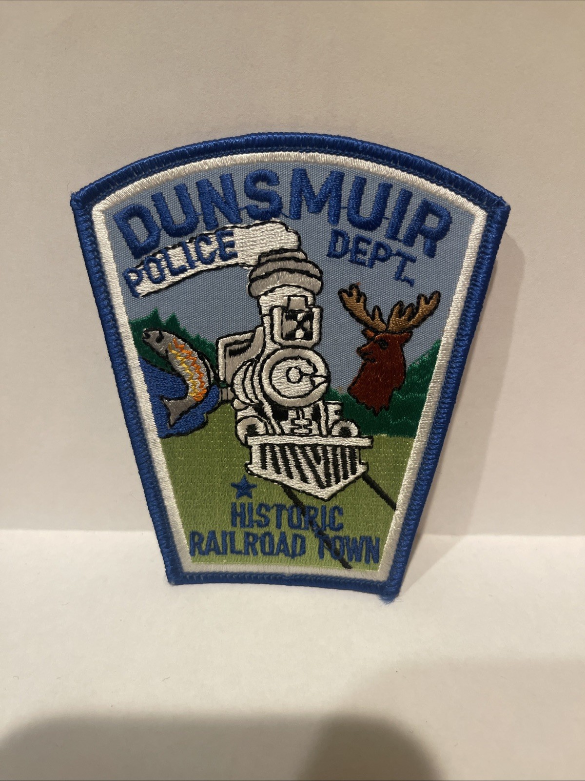 Defunct DUNSNUIR POLICE Railroad Town Siskiyou Co California 1986 Moose Version