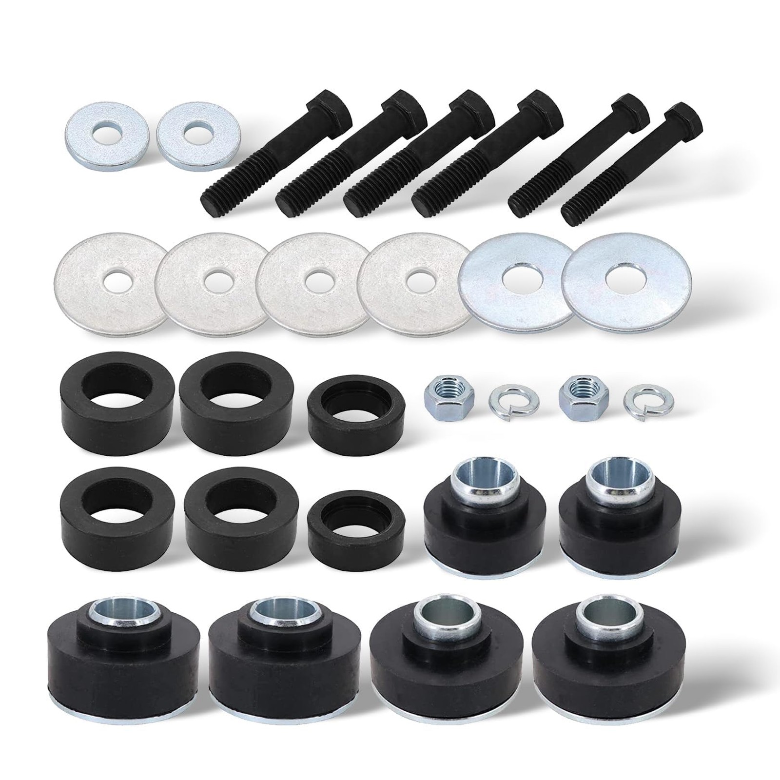 Nakkaa Subframe Body Mount Bushing Kit | with Hardware Bushings Sub Frame Bolts