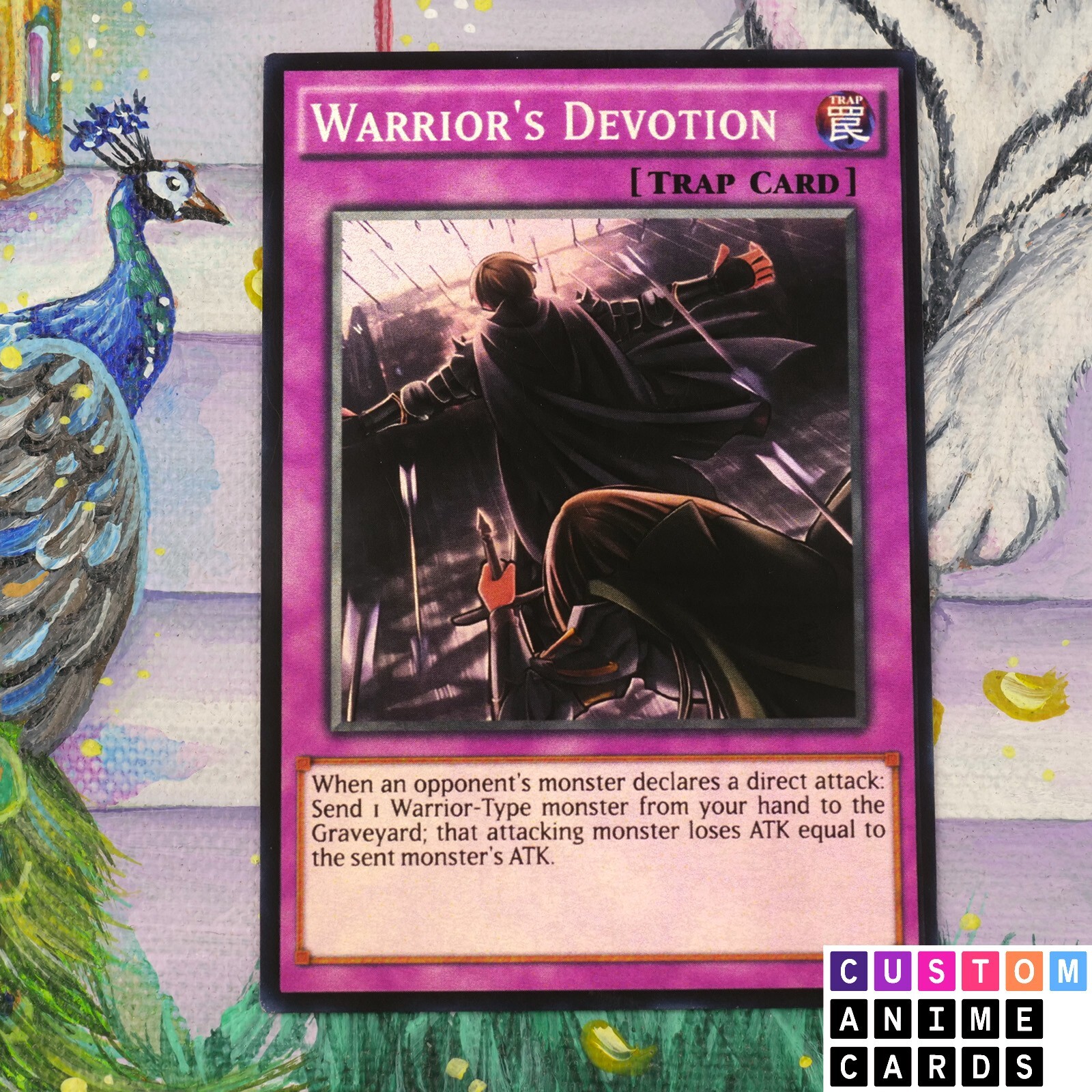 Warrior's Devotion ANIME EFFECT HOLO card