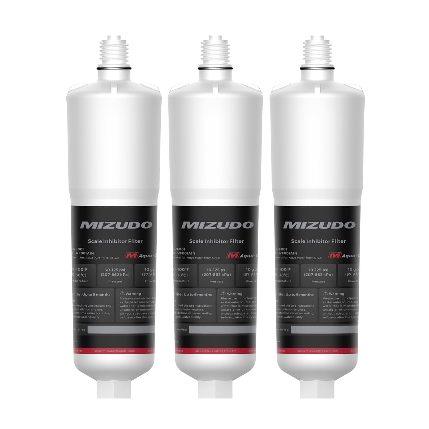 AP431 Replacement Cartridge for Aqua-Pure AP430SS, 3 Packs Scale Inhibitor