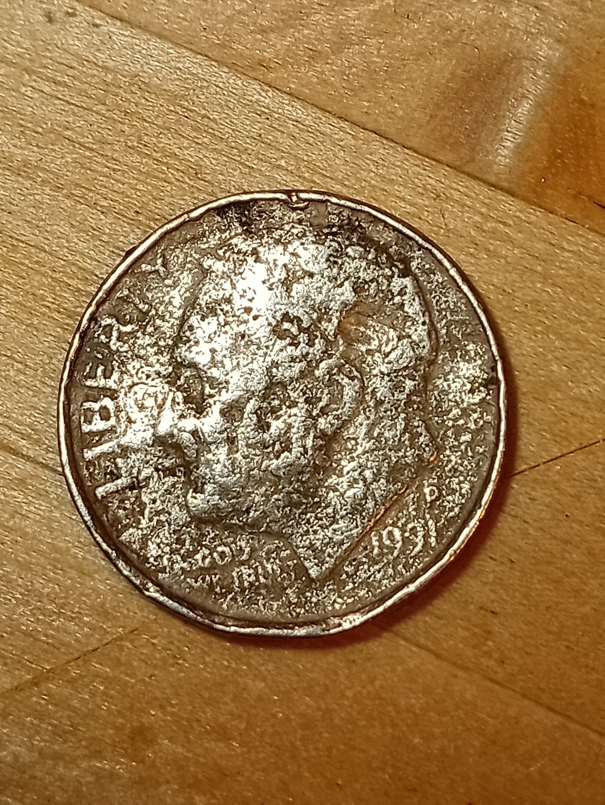 1991P Roosevelt Dime Annealing Fail
